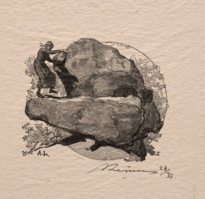 La roche qui tremble door Auguste Louis Lepère