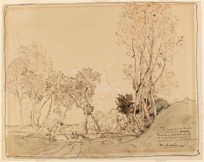 Landschap door Auguste Louis Lepère