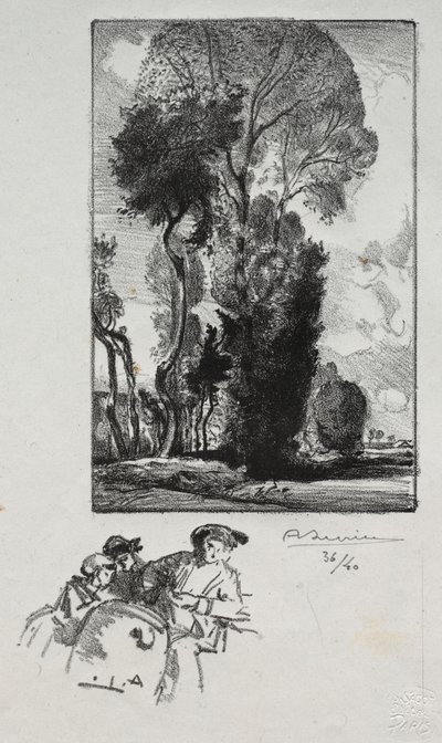 Le Bocage, 1909 door Auguste Louis Lepère