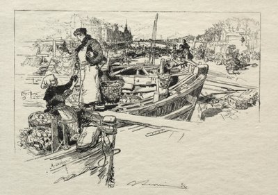 Le Marché aux Pommes, No. 1 door Auguste Louis Lepère