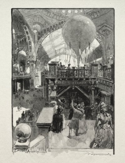 Het Paleis van de Vrije Kunsten, Interieur door Auguste Louis Lepère