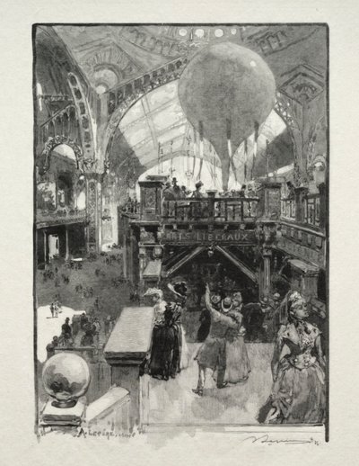 Le Palais des Arts Liberaux, Interieur door Auguste Louis Lepère
