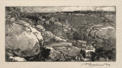 Het circus van Long-Rocher door Auguste Louis Lepère