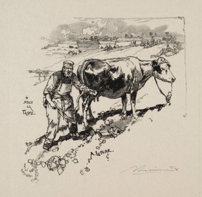 De melkboer door Auguste Louis Lepère
