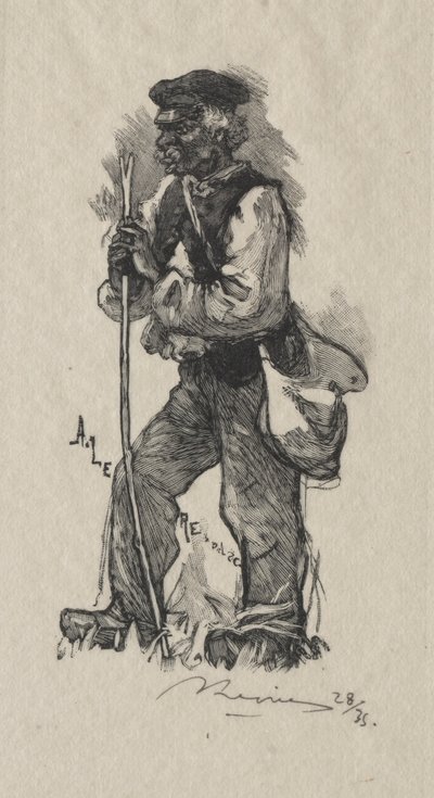 De slangenbezweerder door Auguste Louis Lepère