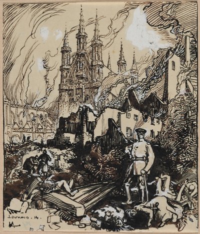 Leuven door Auguste Louis Lepère