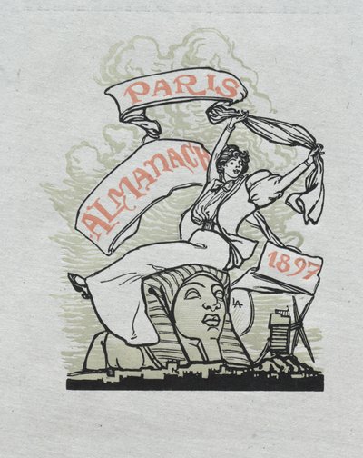 Parijs Almanak, 1897: Achteromslag door Auguste Louis Lepère