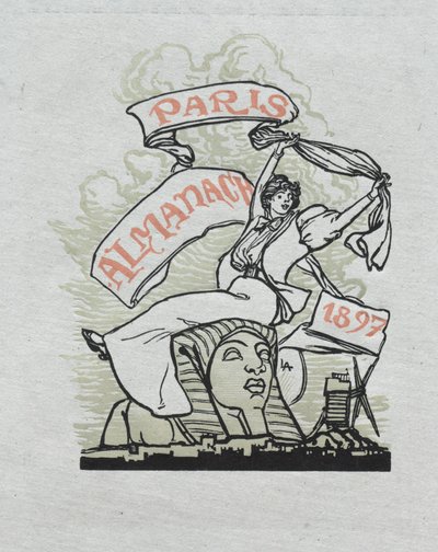 Parijs Almanak, 1897: Achteromslag, 1897 door Auguste Louis Lepère
