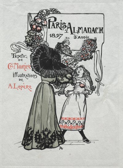 Parijs Almanak, 1897: Omslag door Auguste Louis Lepère
