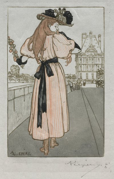 Parijs Almanak, 1897: Lente door Auguste Louis Lepère