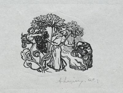 Parijs Almanak, 1897: Sluitstuk, Herfst, 1897 door Auguste Louis Lepère