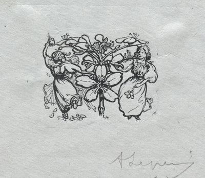 Parijs Almanak, 1897: Staartstuk, Lente door Auguste Louis Lepère