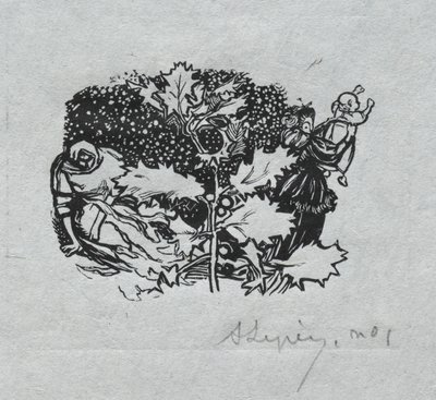 Parijs Almanak, 1897: Staartstuk, Winter, 1897 door Auguste Louis Lepère