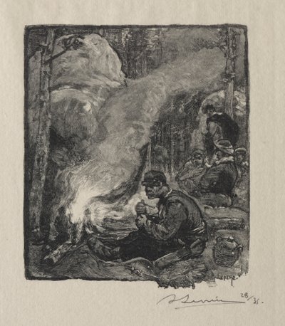 Maaltijd van de houthakkers door Auguste Louis Lepère