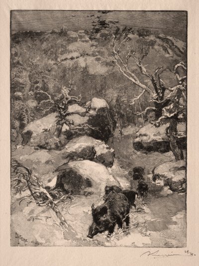 Roche Cuvier Chatillon door Auguste Louis Lepère