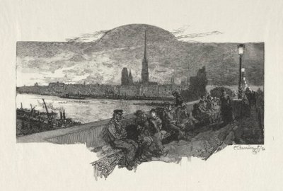 Rouen Illustré: De Stenen Brug door Auguste Louis Lepère