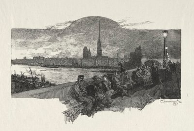 Rouen Illustré: Le Pont de Pierres, 1896 door Auguste Louis Lepère