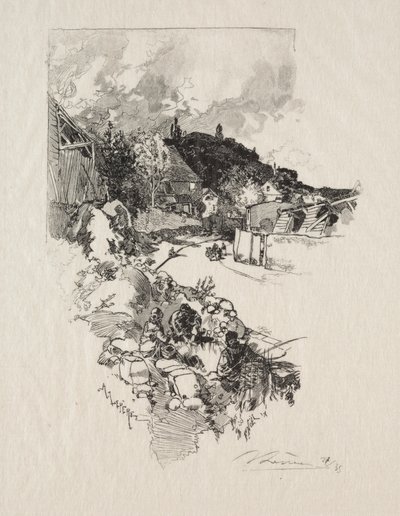 Route naar Versailles door Auguste Louis Lepère