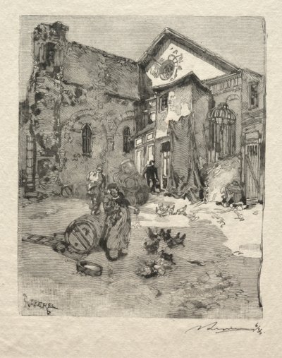 St. Julien le Pauvre: Le Portail door Auguste Louis Lepère