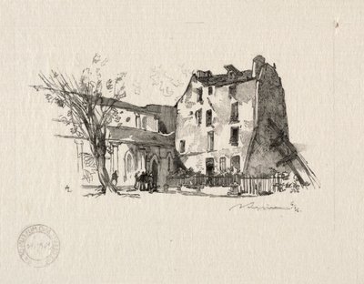 St. Julien le Pauvre: De Pastorie door Auguste Louis Lepère