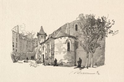St. Julien le Vauvre, Exterieur door Auguste Louis Lepère