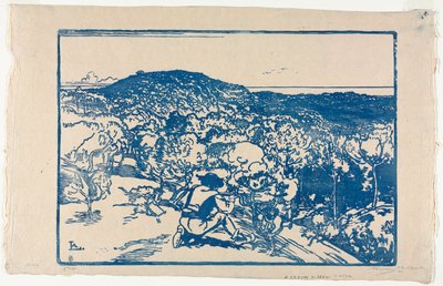De stroper, duinen van Saint Jean de Mont, 1901 door Auguste Louis Lepère