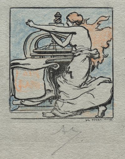 De Drukker door Auguste Louis Lepère