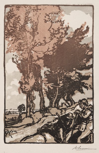 De Rustplaats door Auguste Louis Lepère