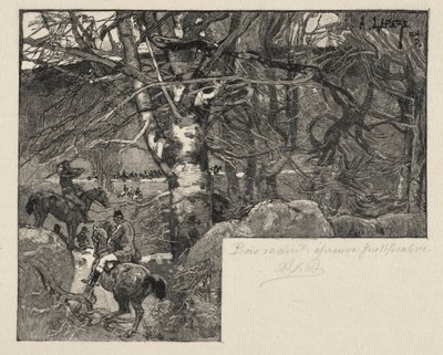 Een jacht op de Mont Gérard door Auguste Louis Lepère