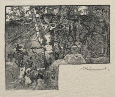 Een jacht op Mont Gerard door Auguste Louis Lepère