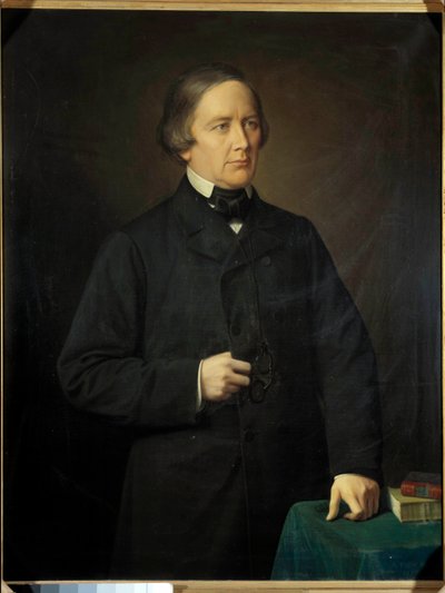 Portret van Charles Forbes, graaf van Montalembert (1810-1870) journalist en politicus. Schilderij door Auguste Pichon door Auguste Pichon
