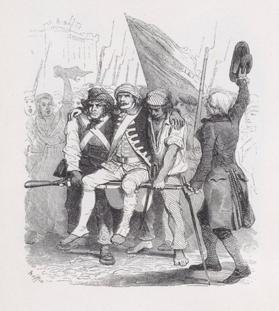 Veertiende juli, uit The Complete Works of Béranger, 1836. Makers: Auguste Raffet, Lacoste, Eugène Guillaumot door Auguste Raffet, Lacoste, Eugène Guillaumot