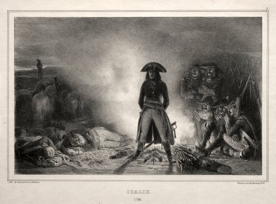 Album voor 1836: Italië, 1796, Napoleon Bonaparte, 1836 door Auguste Raffet
