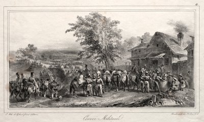 Album voor 1831: Militaire Stoet door Auguste Raffet