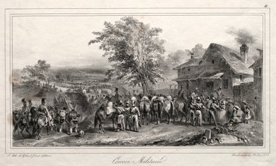 Album voor 1831: Militaire colonne door Auguste Raffet