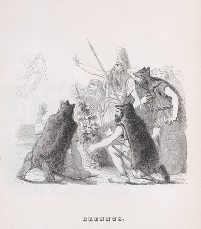 Brennus uit De volledige werken van Béranger, 1836 door Auguste Raffet