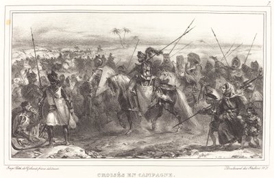 Kruisvaarders in Campagne door Auguste Raffet