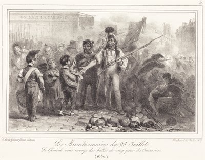 De munitiearbeiders van 28 juli door Auguste Raffet