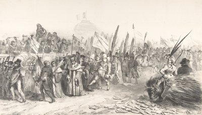 De grote parade van de Juste-Milieu die La Caricature passeert, oktober 30, 1832 door Auguste Raffet