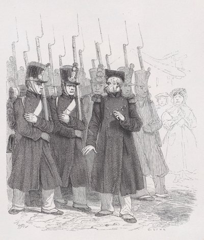 De oude korporaal uit De volledige werken van Béranger, 1836 door Auguste Raffet