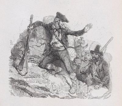 De Smokkelaars, uit Het Complete Werk van Béranger, 1836 door Auguste Raffet
