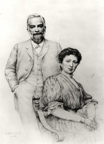 Adolphe Giraudon en zijn vrouw, Claire, 1907 door Auguste Raynaud
