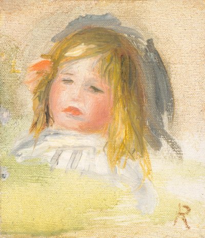 Kind met Blond Haar door Auguste Renoir
