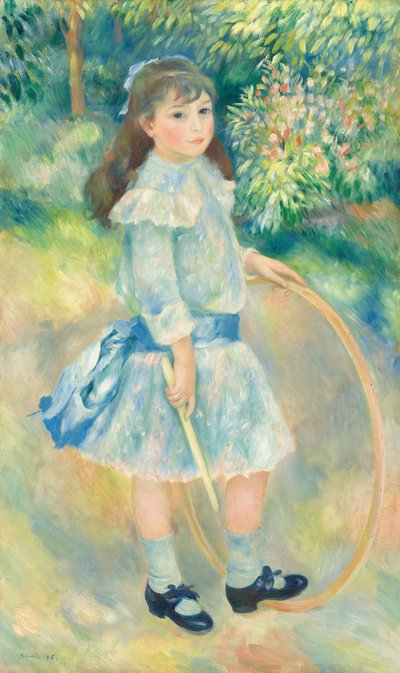 Meisje met een hoepel door Auguste Renoir