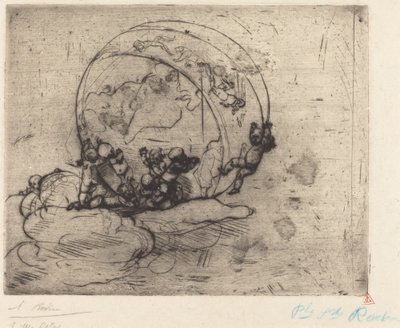Les Amours Conduisant le Monde, 1881 door Auguste Rodin