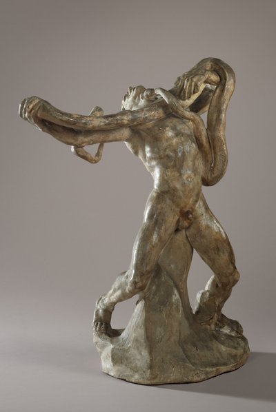 Man met Slang, circa 1886 door Auguste Rodin