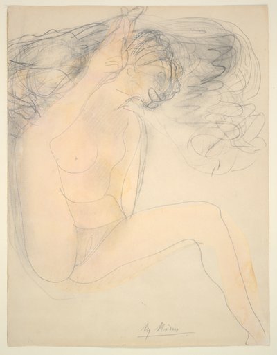 Naakt - Hiel op Oor door Auguste Rodin