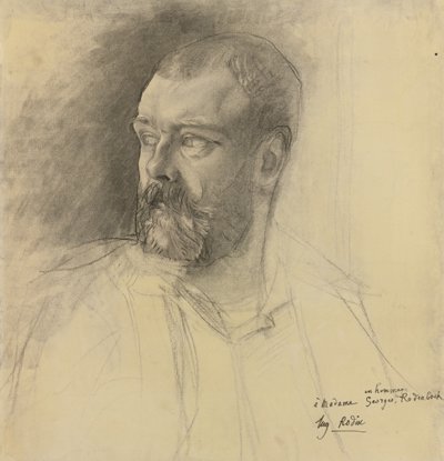 Portret van Octave Mirbeau 1848-1917, ca. 1893 door Auguste Rodin