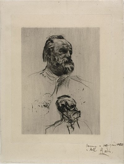 Portret van Victor Hugo, driekwart zicht door Auguste Rodin