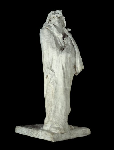 De Franse schrijver Honoré de Balzac. Gipsen beeldhouwwerk door Auguste Rodin, 1898. Parijs, Musée d